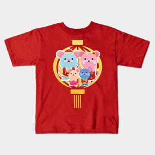 Chinese New Year Mice Family Kids T-Shirt